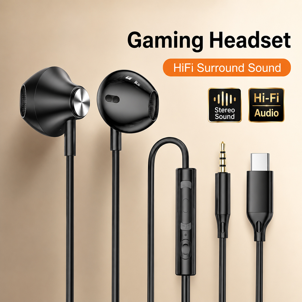 Gaming Accessories Tablet - Écouteurs HiFi Surround, son stéréo basse