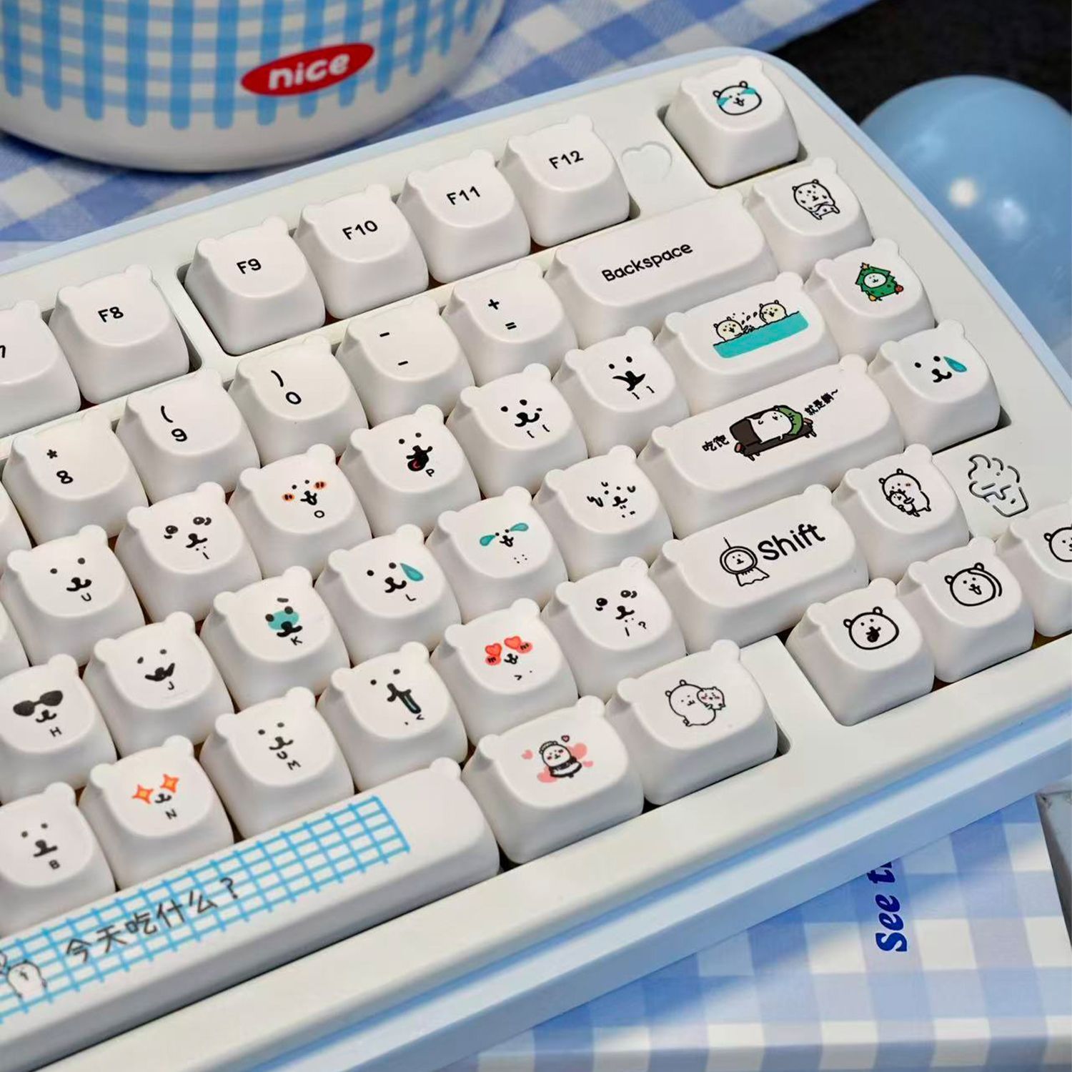 Gaming Accessories Kawaii - Capuchons de touches PBT Kawaii Cartoon