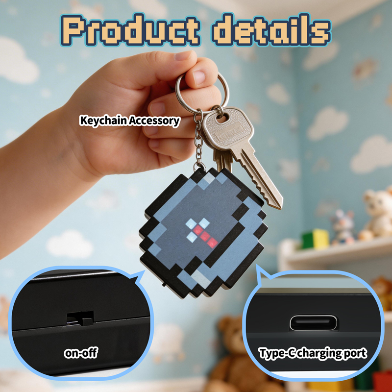 Gaming Accessories For 12 Year Old Boy - Nouveau 2026 – Porte-clés Boussole Pixel